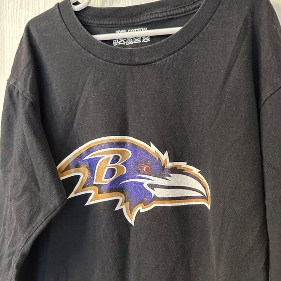 Baltimore Ravens | Lamar Jackson 8 NFL Black Long Sleeve Tee Shirt Youth XL - Picture 2 of 5